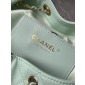 Chanel 25 Small handbag -Light green Caviar leather 