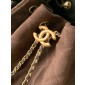 Chanel 25 Small handbag in Suede Calfskin-Dark brown