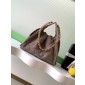 Chanel 25 Small handbag in Suede Calfskin-Light grey