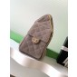 Chanel 25 Small handbag in Suede Calfskin-Light grey