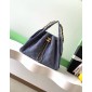 Chanel 25 Small handbag in Suede Calfskin-Blue