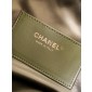 Chanel 25 Small handbag in Suede Calfskin-Green