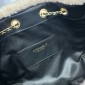 Chanel 25 Small handbag in Shearling Sheepskin-Black/white