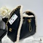 Chanel 25 Small handbag in Shearling Sheepskin-Black/white