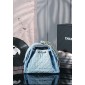 Chanel 25 Small handbag - blue washed denim 