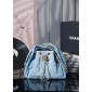 Chanel 25 Small handbag - blue washed denim 