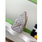 Chanel 25 Small handbag -Silver Grained leather 