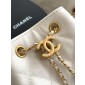 Chanel 25 Small handbag -White Caviar leather 