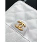 Chanel 25 Small handbag -White Caviar leather 