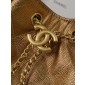 Chanel 25 Small handbag -Dark gold Caviar leather 