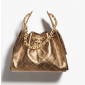 Chanel 25 Small handbag -Dark gold Caviar leather 