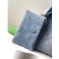 Chanel 25 Medium handbag -Blue washed denim 
