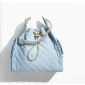Chanel 25 Medium handbag -Blue washed denim 