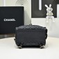 Chanel 25 Medium Backpack in Grained Calfskin-Black
