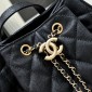Chanel 25 Medium Backpack in Grained Calfskin-Black
