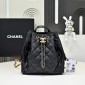 Chanel 25 Medium Backpack in Grained Calfskin-Black