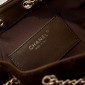 Chanel 25 Mini Bag in Suede Calfskin-Dark Brown