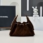 Chanel 25 Mini Bag in Suede Calfskin-Dark Brown