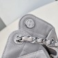 Chanel 25 Mini Bag in Suede Calfskin-Grey