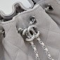 Chanel 25 Mini Bag in Suede Calfskin-Grey
