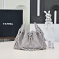 Chanel 25 Mini Bag in Suede Calfskin-Grey