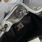 Chanel 25 Mini Bag in Grained Calfskin-Silver