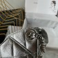 Chanel 25 Mini Bag in Grained Calfskin-Silver