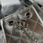 Chanel 25 Mini Bag in Grained Calfskin-Silver