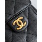 Chanel 25 Mini Bag in Grained Calfskin-Black