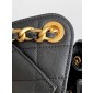 Chanel 25 Mini Bag in Grained Calfskin-Black