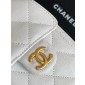 Chanel 25 Mini Bag in Grained Calfskin-White