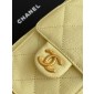 Chanel 25 Mini Bag in Grained Calfskin-Yellow