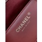 Chanel 25 Mini Bag in Grained Calfskin-Dark red