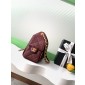 Chanel 25 Mini Bag in Grained Calfskin-Dark red