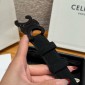 Cintura celine Triomphe Buckle 25mm in Suede Calfskin