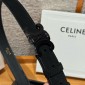 Cintura celine Triomphe Buckle 25mm in Suede Calfskin
