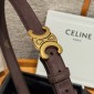Cintura celine Triomphe Buckle 25mm in Suede Calfskin