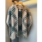 Burberry Check Wool Cape 