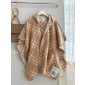 Burberry Check Wool Hooded Cape 