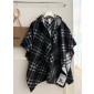Burberry Check Wool  Hooded Cape 