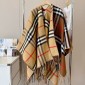 Burberry Contrast Check Check Cashmere Cape