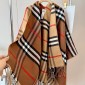 Burberry Contrast Check Check Cashmere Cape