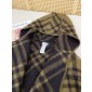 Burberry Reversible Check Wool Hooded Cape 