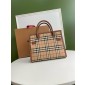 Burberry Check and leather Tote