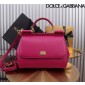 Authentic Quality- Dolce Gabbana Large Sicily Handbag in in Dauphine leather -Fuchsia