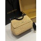 Authentic quality- Dolce Gabbana Large Sicily Handbag in crochet raffia and python skin