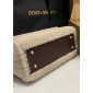 Authentic quality- Dolce Gabbana Large Sicily Handbag in soft faux fur and calfskin