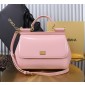 Authentic quality- Dolce Gabbana LargeSicily Handbag in polished calfskin-Pink  