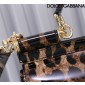 Authentic quality- Dolce Gabbana Large Sicily Handbag in leopard-print polished calfskin 