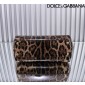 Authentic quality- Dolce Gabbana Large Sicily Handbag in leopard-print polished calfskin 